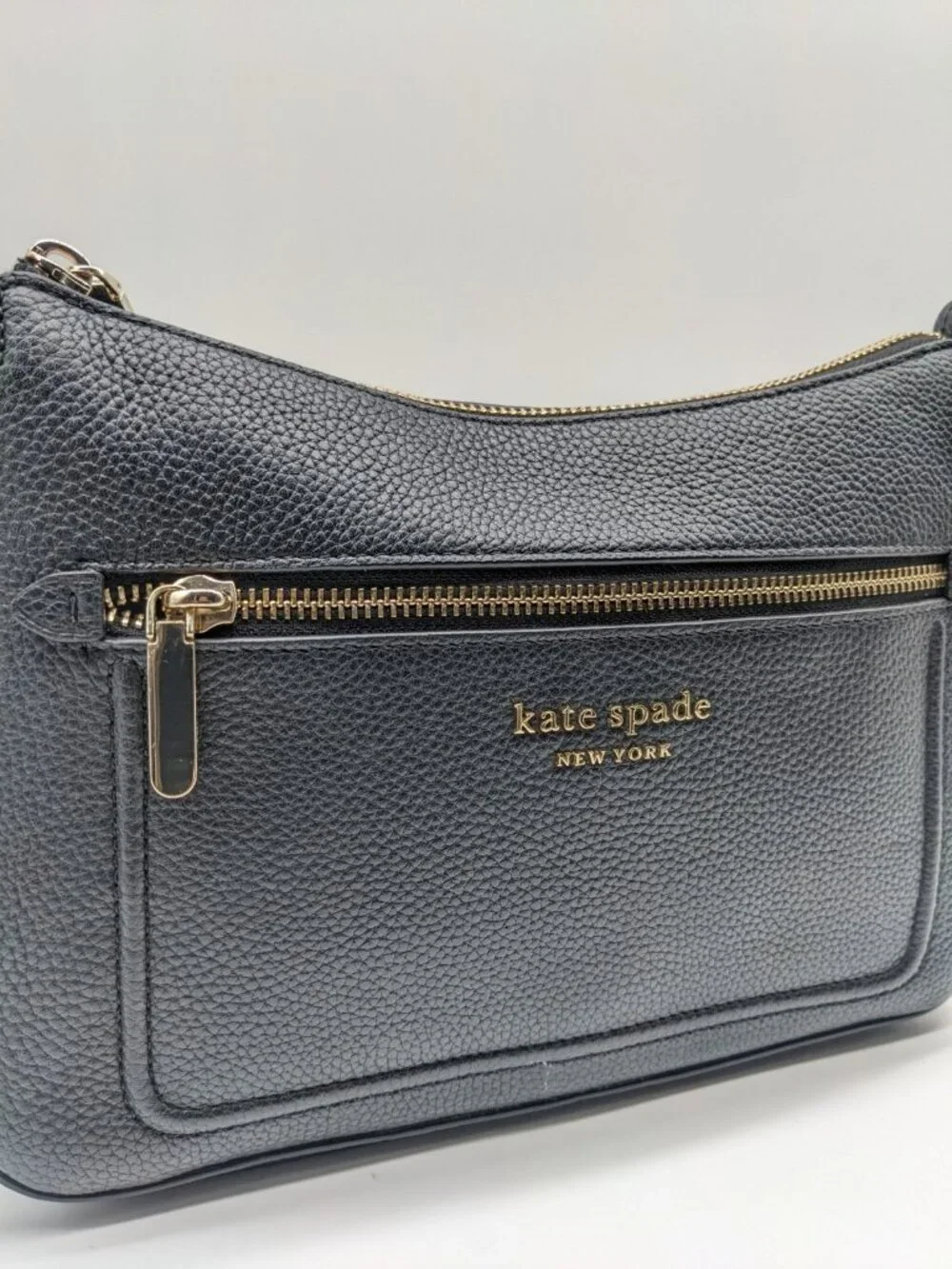 KATE SPADE NY Hudson pebbled leather women's small crossbody bag - Black
